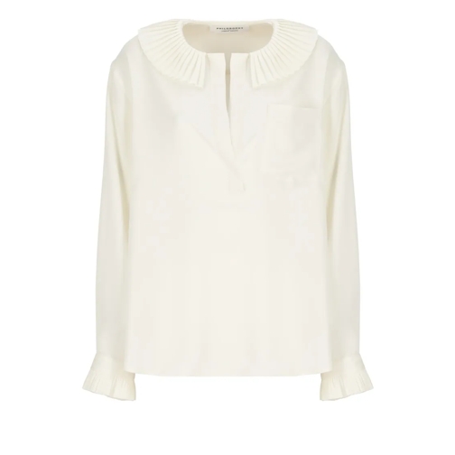 Philosophy Di Lorenzo Serafini Blusen Shirt With Chest Pockets Neutrals