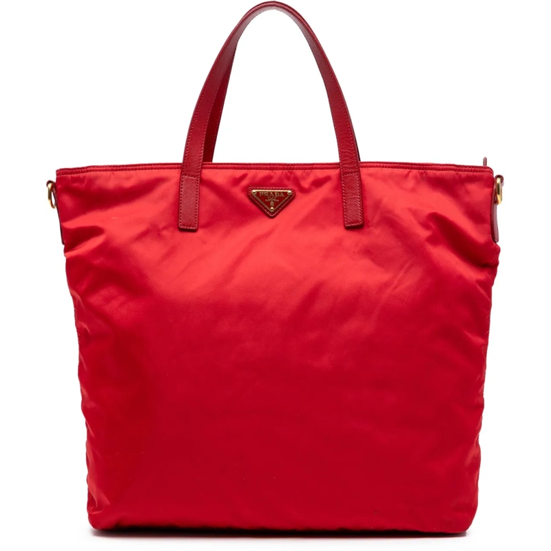 Prada Schultertasche Tessuto Satchel rot