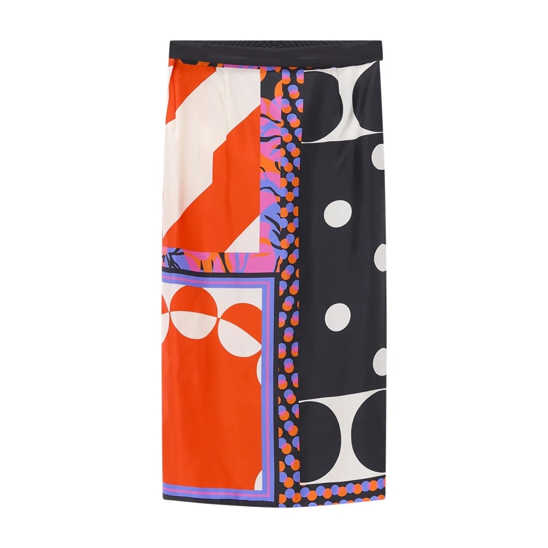 Dries Van Noten Maxirock Midi-Wickelrock aus Seide mehrfarbig(Image 3)