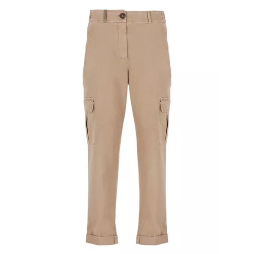 Peserico Brown Cotton Cargo Pants Brown 