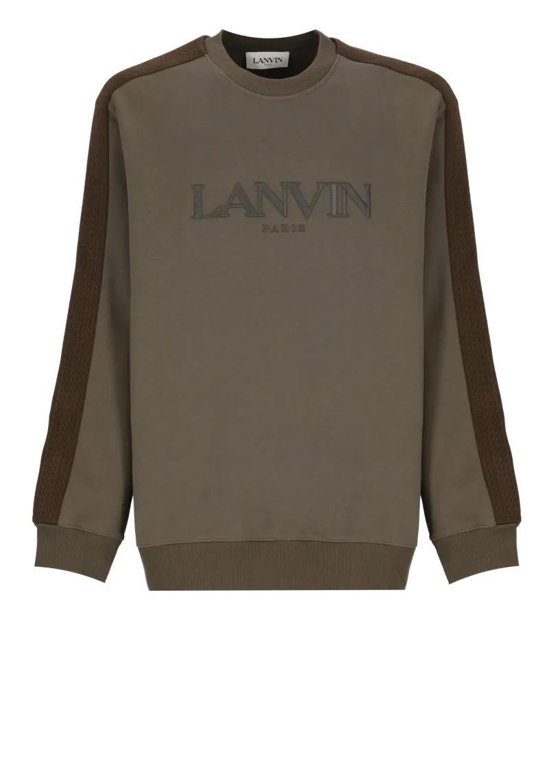 Lanvin - Sweatshirt With Logo - Größe L - grün