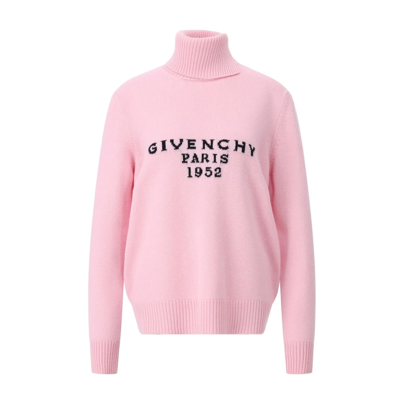 Givenchy Trui Rollkragenpullover mit Logo Rosa