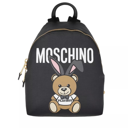 Moschino Playboy Bear Backpack Black Rucksack