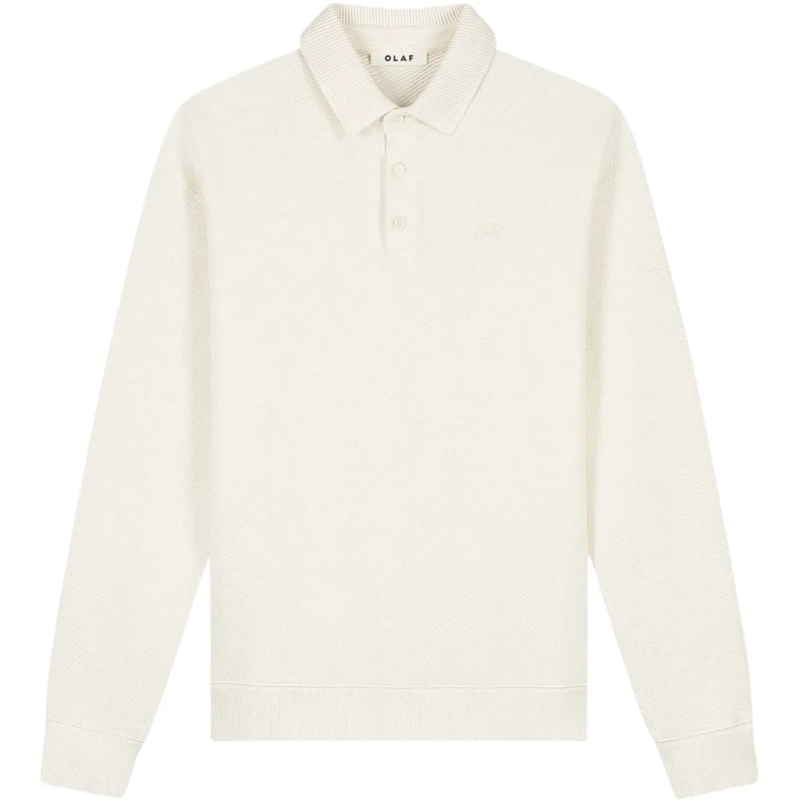 ØLÅF Poloshirt Olaf Signature Oversized Polo Polos Off White M250 weiß