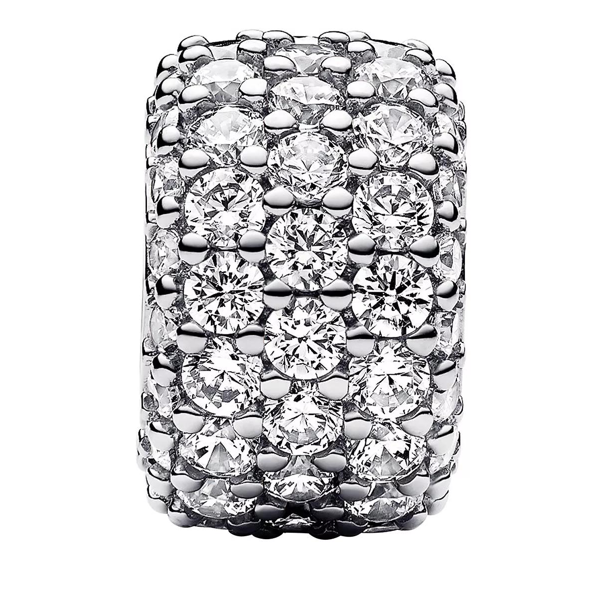 Sterling silver charm withcubic zirconia Clear Anhänger