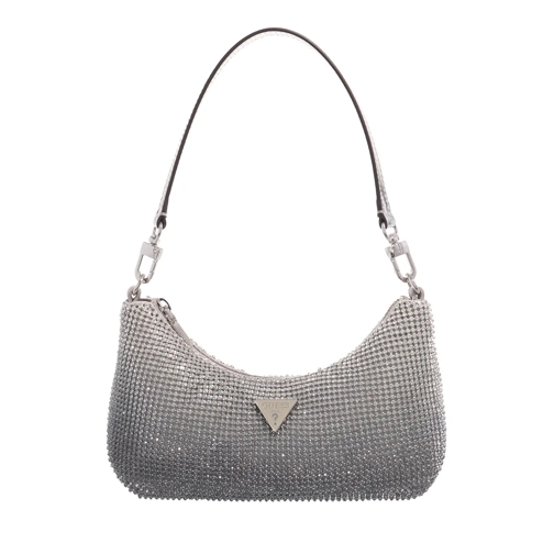 Guess Hobo Bag Zalina Mini Top Zip Shldr Bag Silver