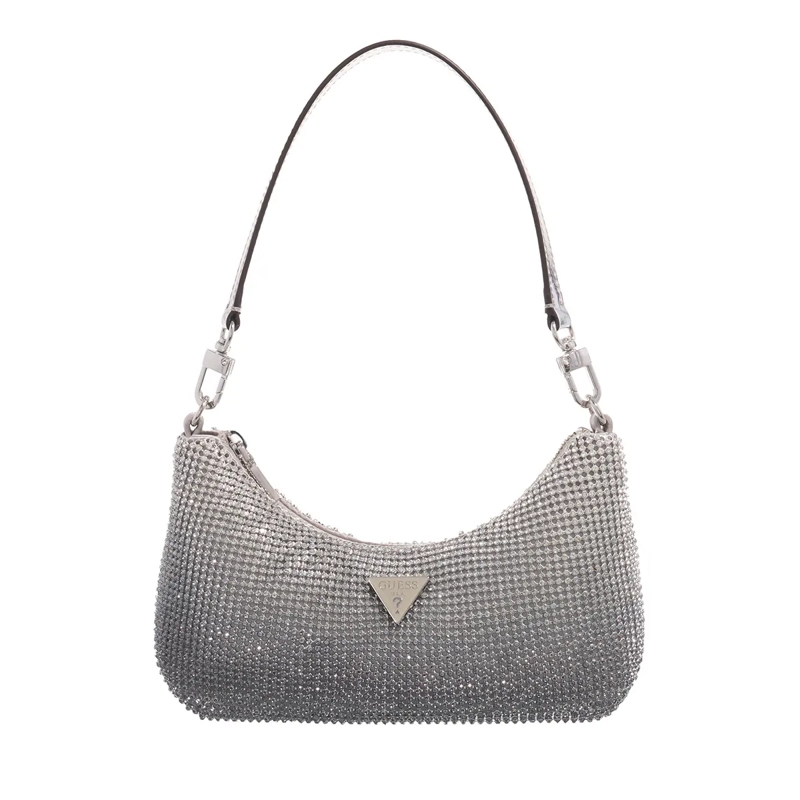 Guess Hobo Bag Zalina Mini Top Zip Shldr Bag Silver