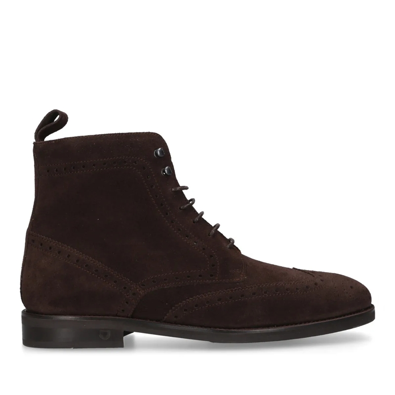 Henry Stevens Schnürstiefel Schnürboots Winston FBDB2- Verzierter Derby Boot dunkel-braun
