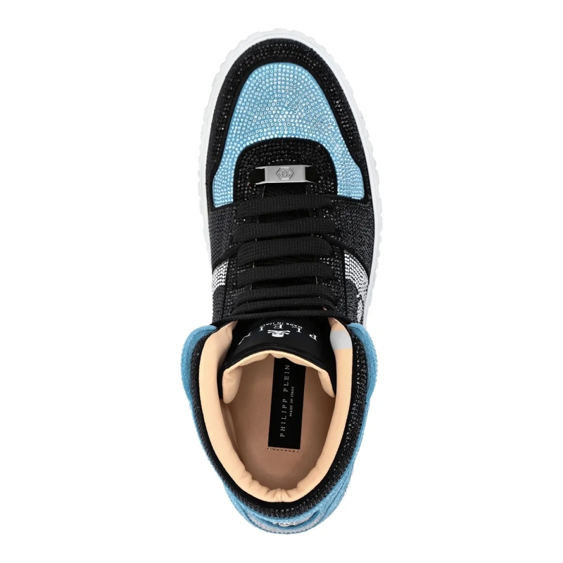 Philipp Plein Low-Top-Sneaker Hightop-Sneaker Notorious Mit Schmucksteinen blau(Image 3)