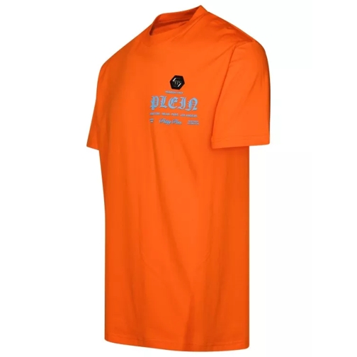 Philipp Plein Orange Cotton T-Shirt Orange 