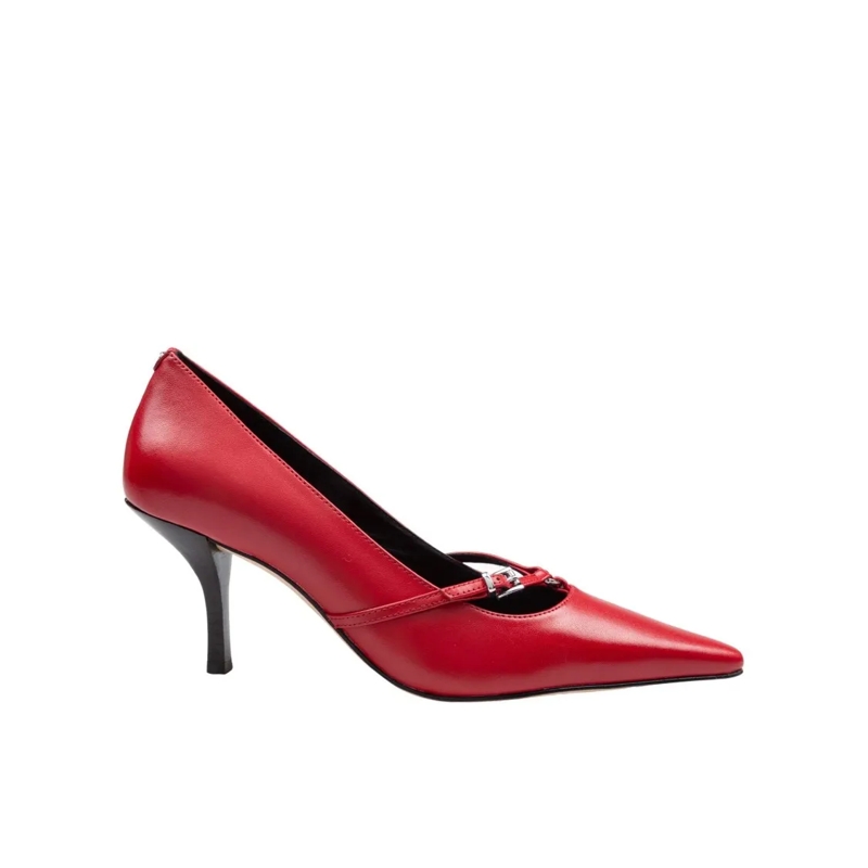MICHAEL Michael Kors Escarpins Selina Red Leather Pumps Burgundy