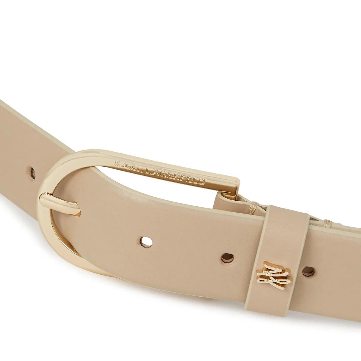 Thumbnail - Karl Lagerfeld Gürtel - K/AUTOGRAPH GÜRTEL MIT PIN - Gr. 65 - in Beige - für Damen