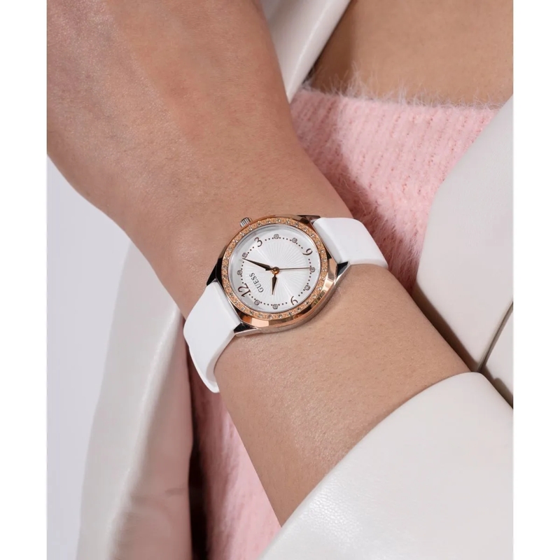 Guess Quarzuhr Quarz-Analoguhr Charlotte weiss(Image 5)