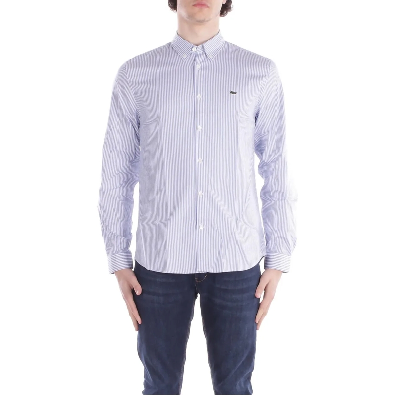 Lacoste Hemd Classic Striped Button-Down Lacoste Shirt Blue