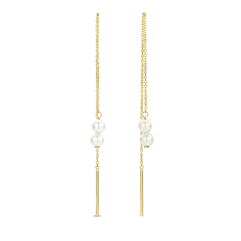 Isabel Bernard Créoles Belleville Luna 14 Karat Drop Earrings With Freshw Gold
