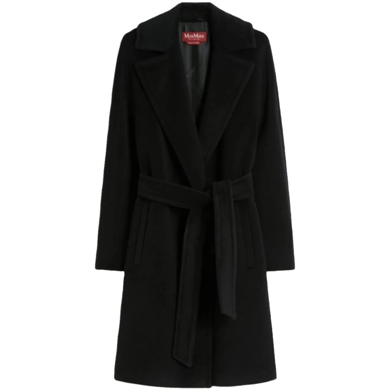 Max Mara Manteaux de tanche Scire - Wool Beaver Dressing Gown Coat Black