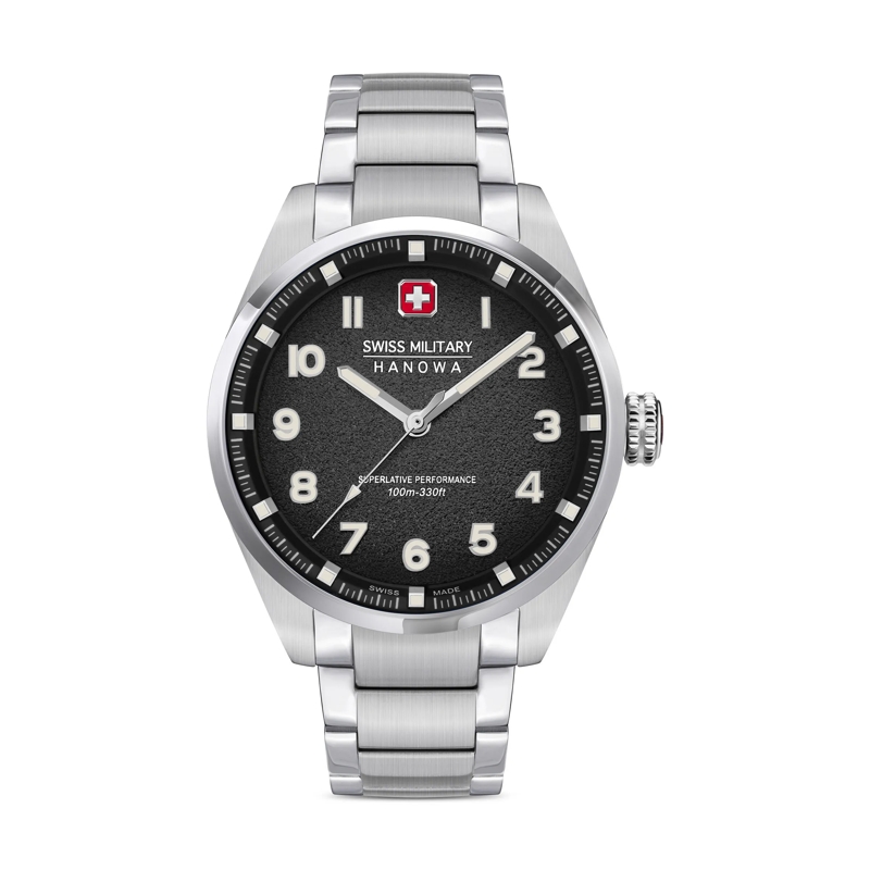 Swiss Military Hanowa Quarzuhr Quarzuhr Greyhound silber