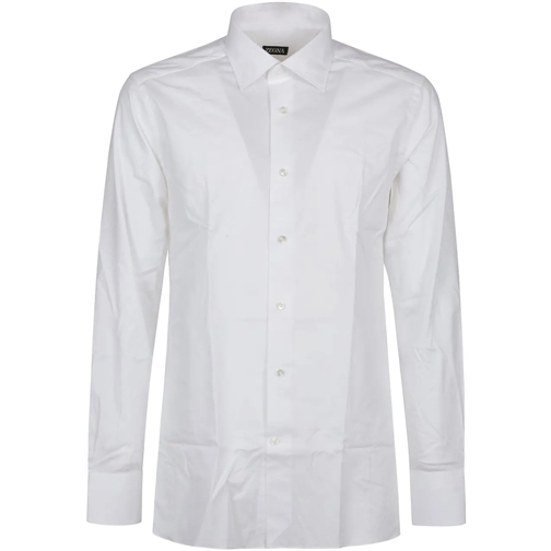 Zegna Legere Oberteile Long Sleeve Shirt White weiß