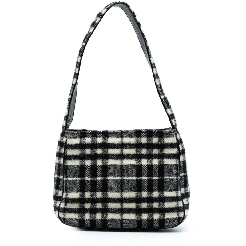 Burberry Sac à bandoulière Vintage Check Wool Shoulder Bag schwarz