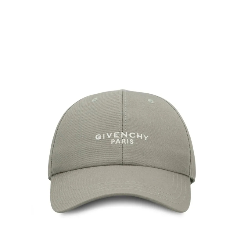 Givenchy Hoed Sage Green Cotton Visor Grey