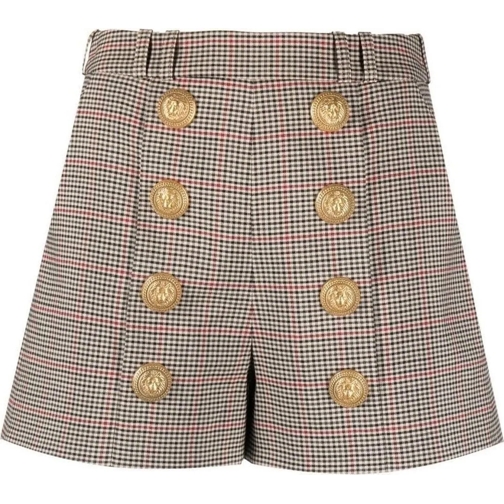 Balmain Kurze Hosen Balmain Houndstooth Shorts beige