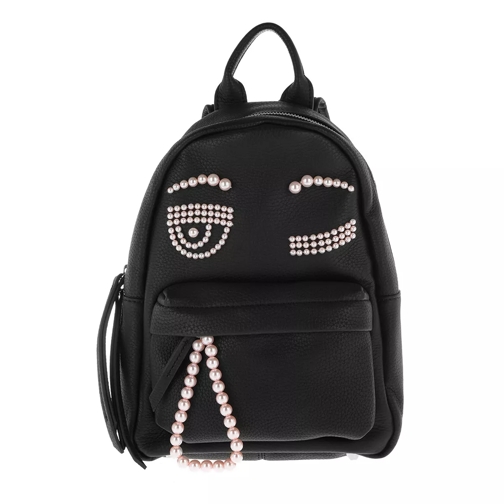 Chiara Ferragni Backpack Eco Leather Flirting Beads Small Nero/Black Ryggsäck