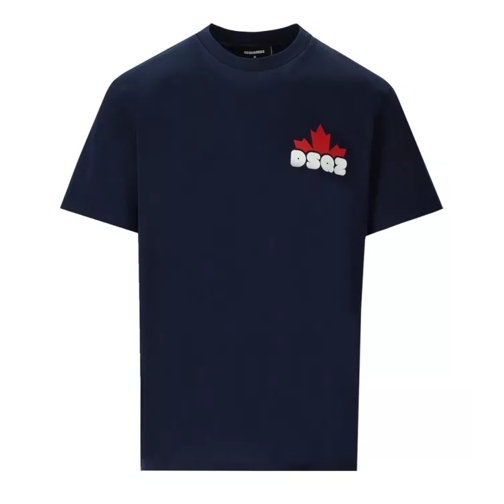 Dsquared2 Dsq2 Loose Fit Navy Blue T-Shirt Blue 