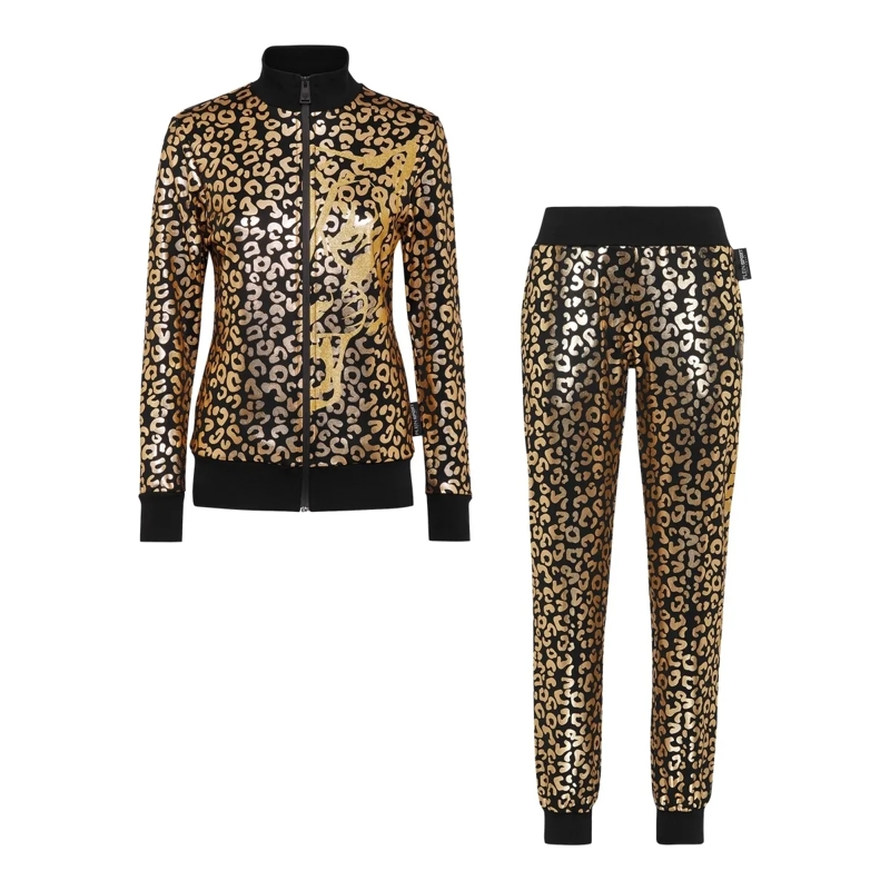 Plein Sport Jogginghose Jogginganzug Leopard gold