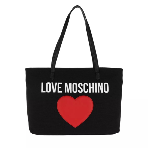 Love Moschino Heart Logo Shopping Bag Nero Sac à provisions