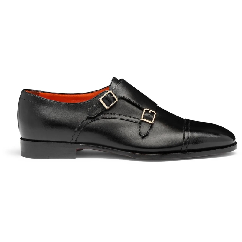 Santoni Claquettes Men's doublebuckle shoe weiß