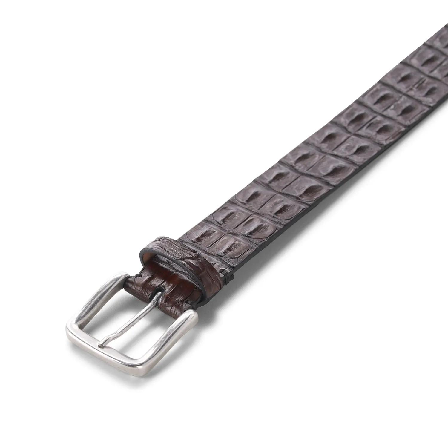 Thumbnail - Fausto Colato Gürtel - Gürtel Schiena aus Krokodilleder - Gr. 115 - in Blau - für Damen