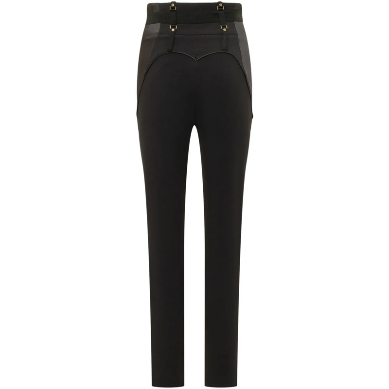 Elisabetta Franchi Hose Pantalone a Vita Alta con Cintura e Dettagli Metal schwarz(Image 2)