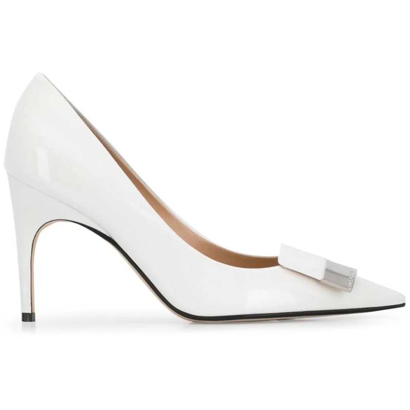 sergio rossi T-shirt Sergio Rossi Leather Pumps weiß