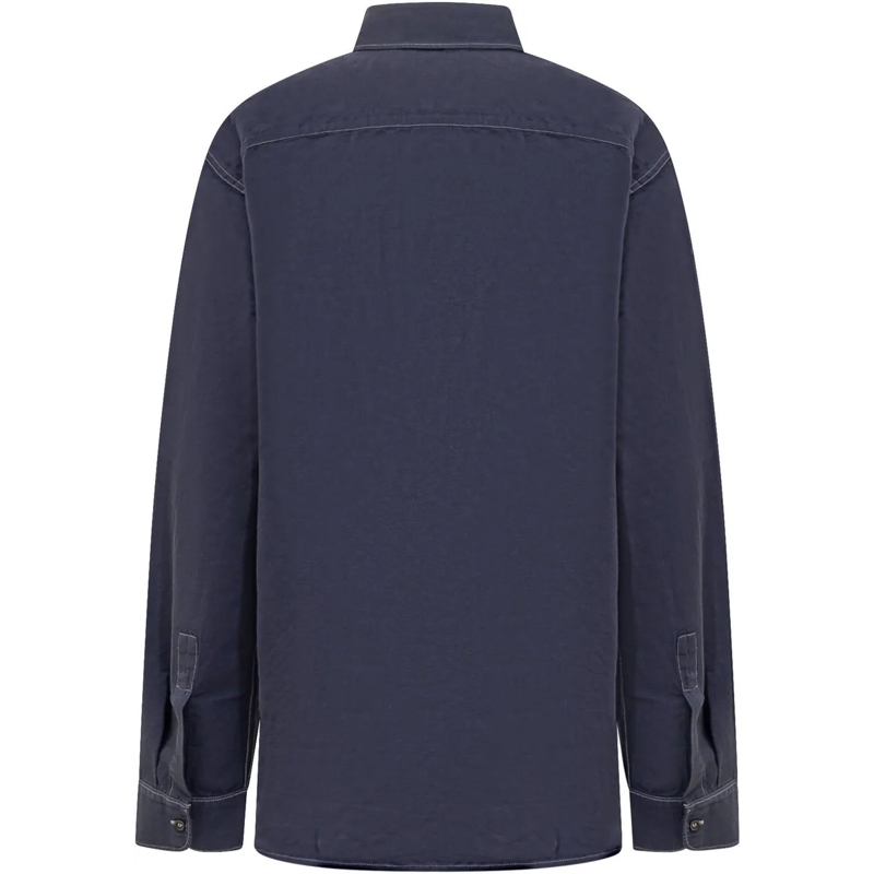 Studio Nicholson Legeres Oberteil Camicia Utility dunkelblau(Image 2)