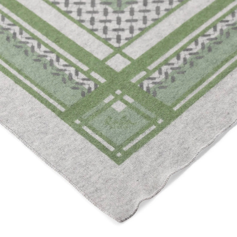 Lala Berlin Leichter Schal Schal Triangle Double Heritage grün(Image 3)