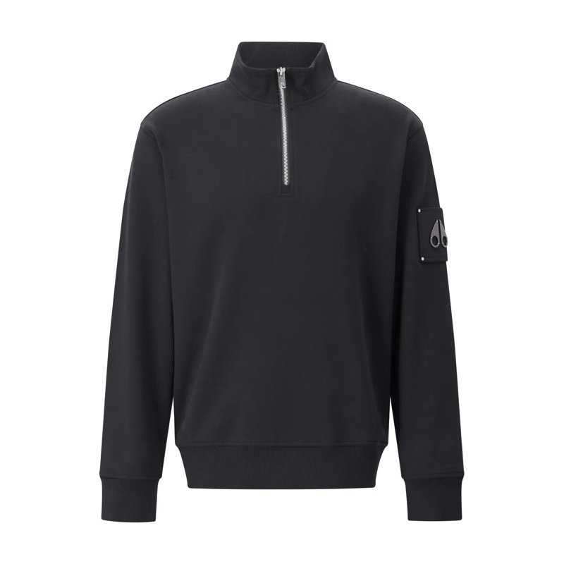 Moose Knuckles Pull Zip-Pullover Hartsfield Schwarz