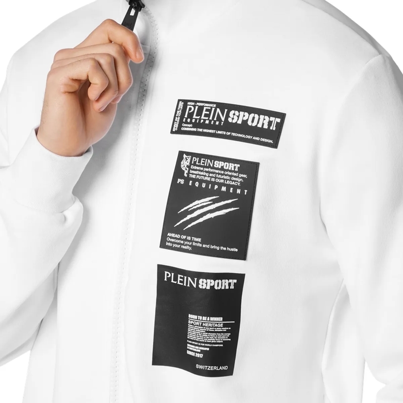 Plein Sport Daunenjacke Sweatjacke Scratch weiss(Image 5)