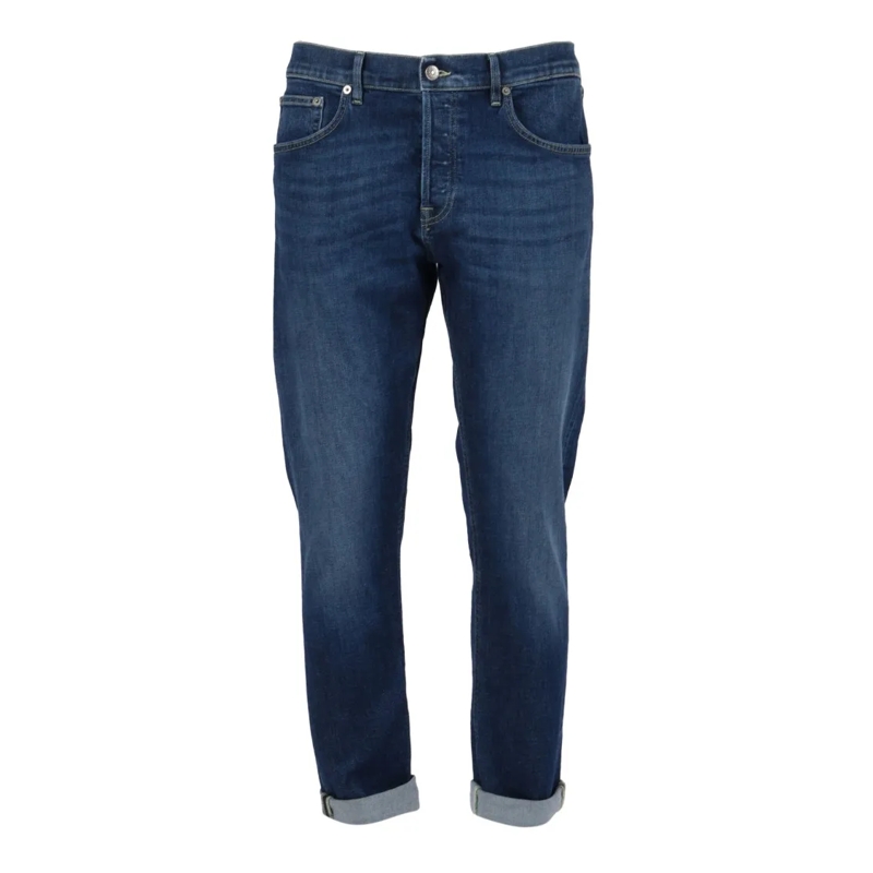 Dondup Jeans Slim Fit Tailored Pants With Classic Design And Su Blue