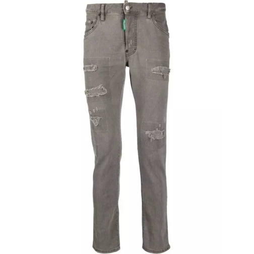 Dsquared2 Jean Skinny With Worn Effect Grey Jeans con gamba skinny