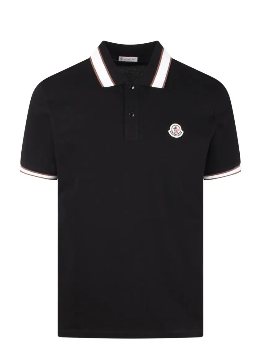 Black moncler polo on sale