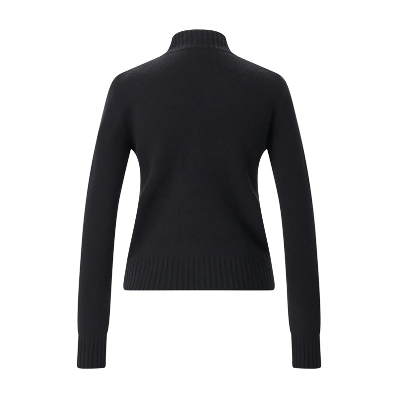 AMI Paris Rollkragenpullover Pullover aus Kaschmir-Woll-Mix schwarz(Image 2)