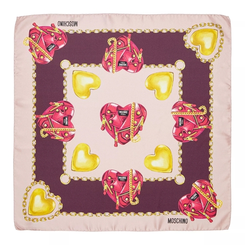 Moschino Scarf  68X68  cm Pink Lichtgewicht Sjaal