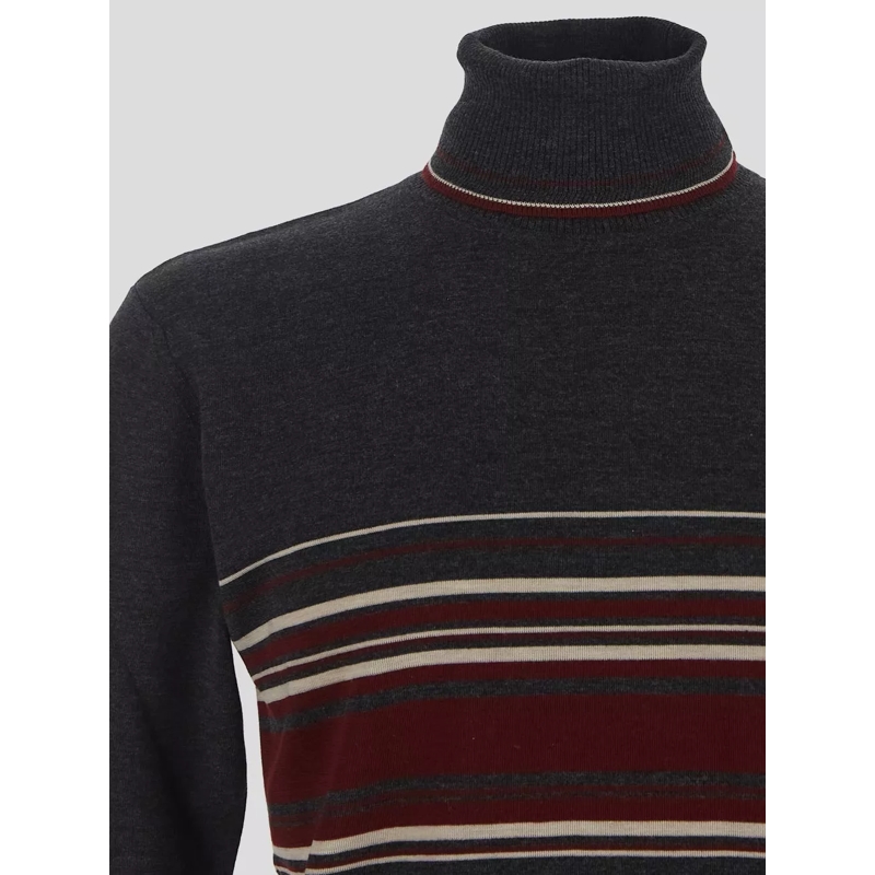 Dolce&Gabbana  Heren Wool turtle neck Zwart/Rood schwarz