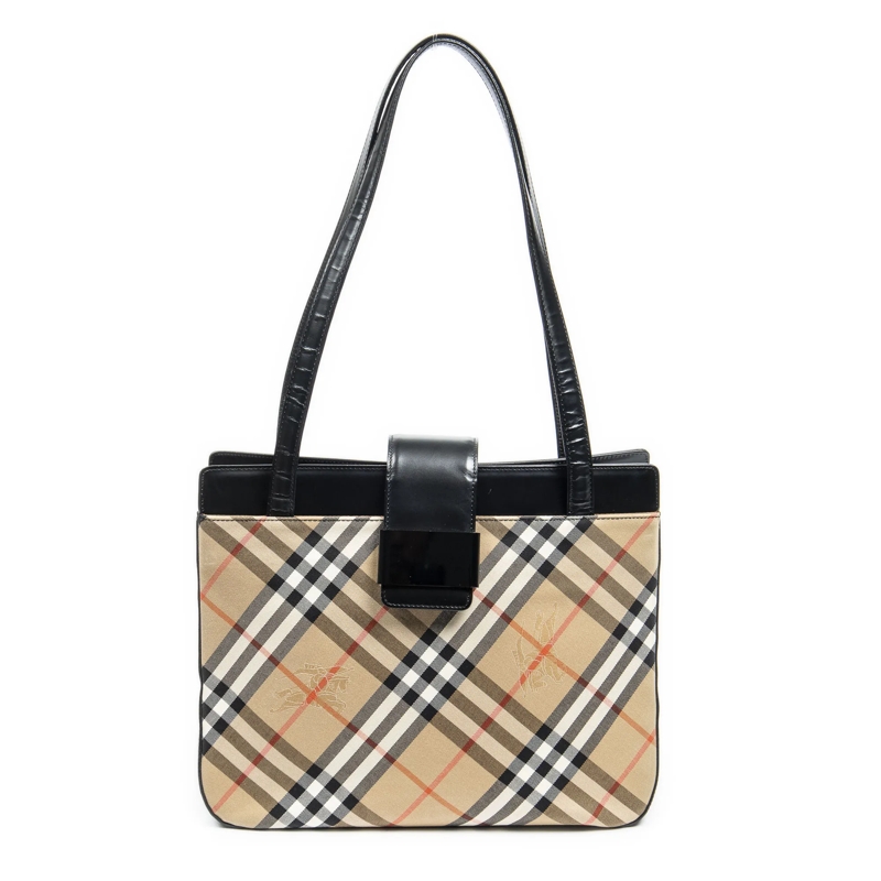 Burberry Crossbody Bag Square Slip Pocket Shoulder Tote beige