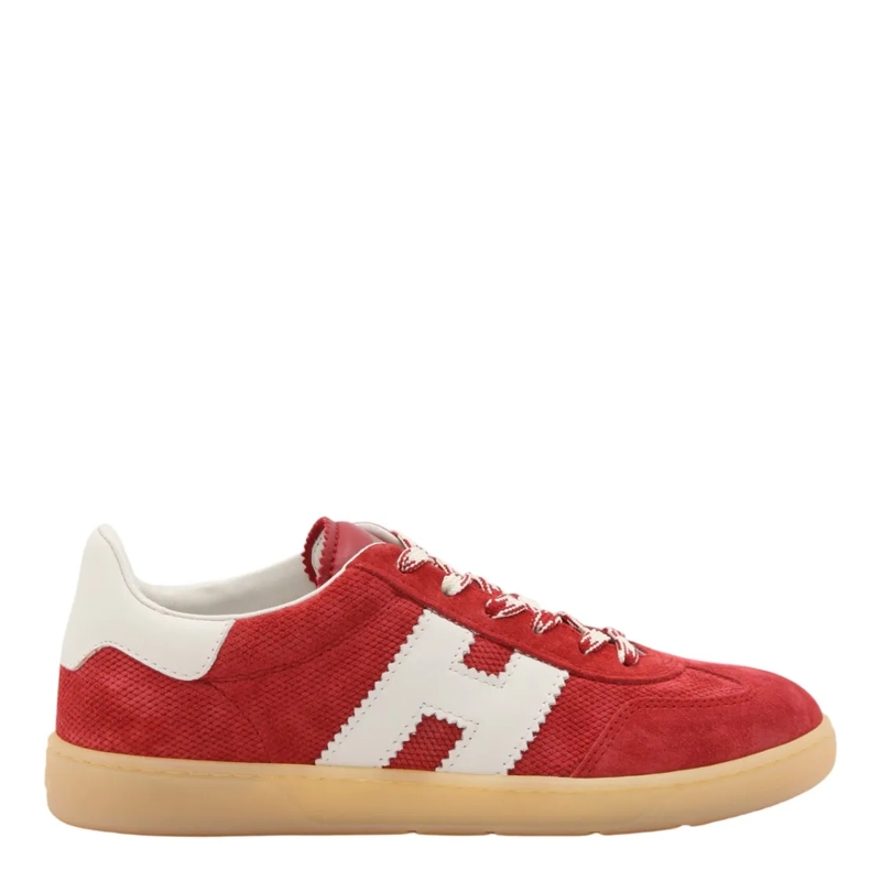 Hogan Lage-top sneaker Red Suede Sneakers With Textured Upper Red