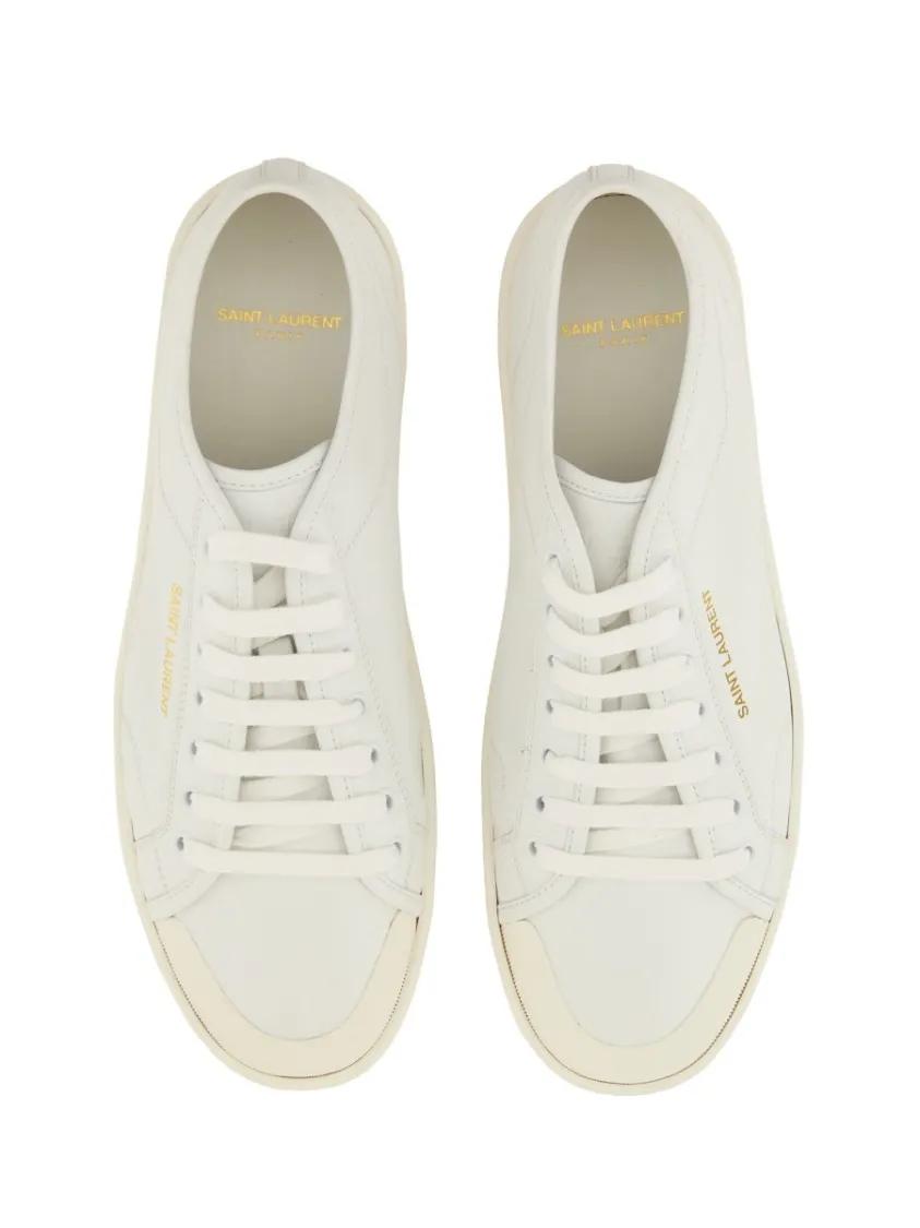 Thumbnail - Saint Laurent Low-Top Sneaker - Smooth Leather "Gym" Sneaker - Gr. 41,5 (EU) - in Weiß - für Damen