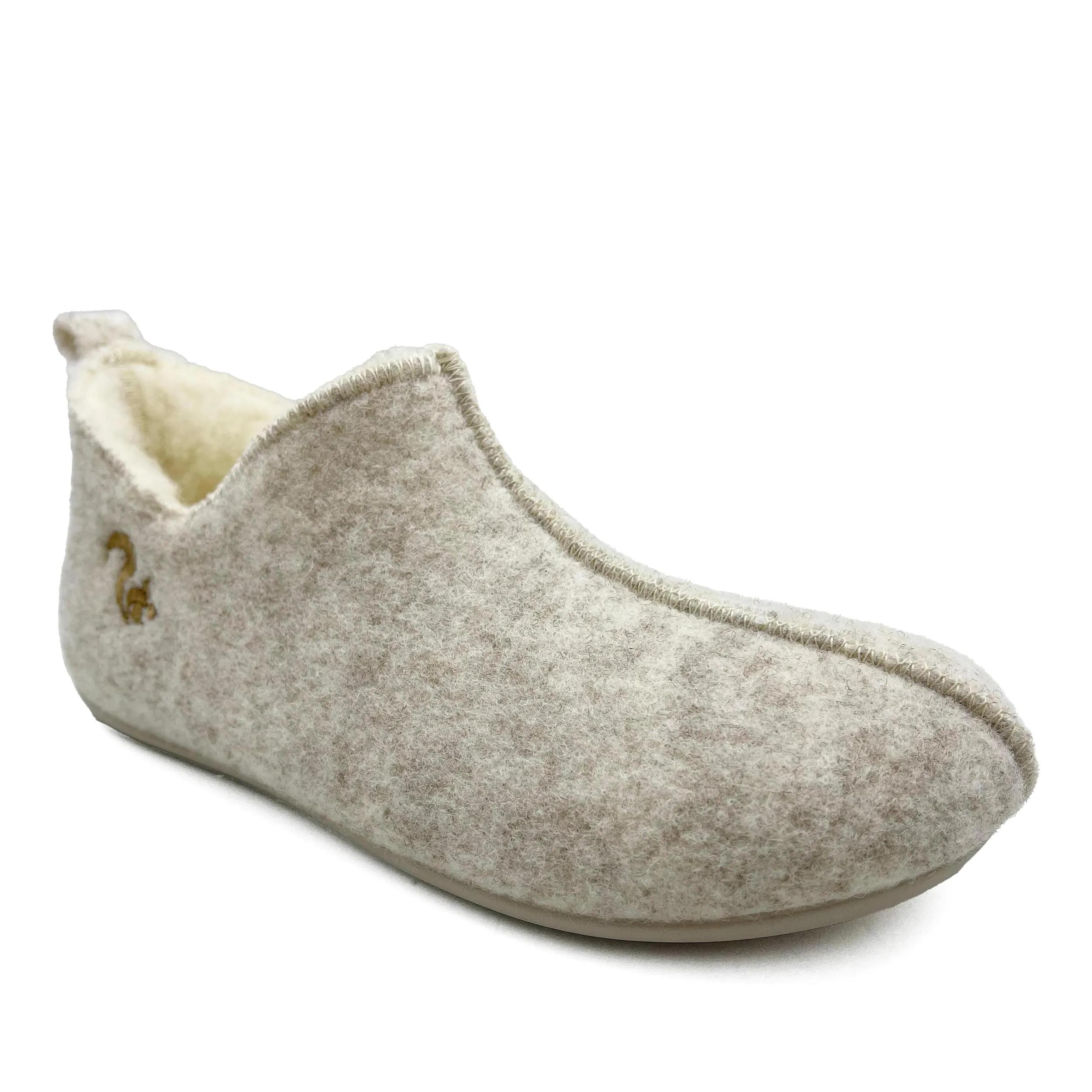 thies Sneakers - thies 1856 ® Slipper Boots beige with Eco Wool (W) - Gr. 36 (EU) - in Beige - für Damen