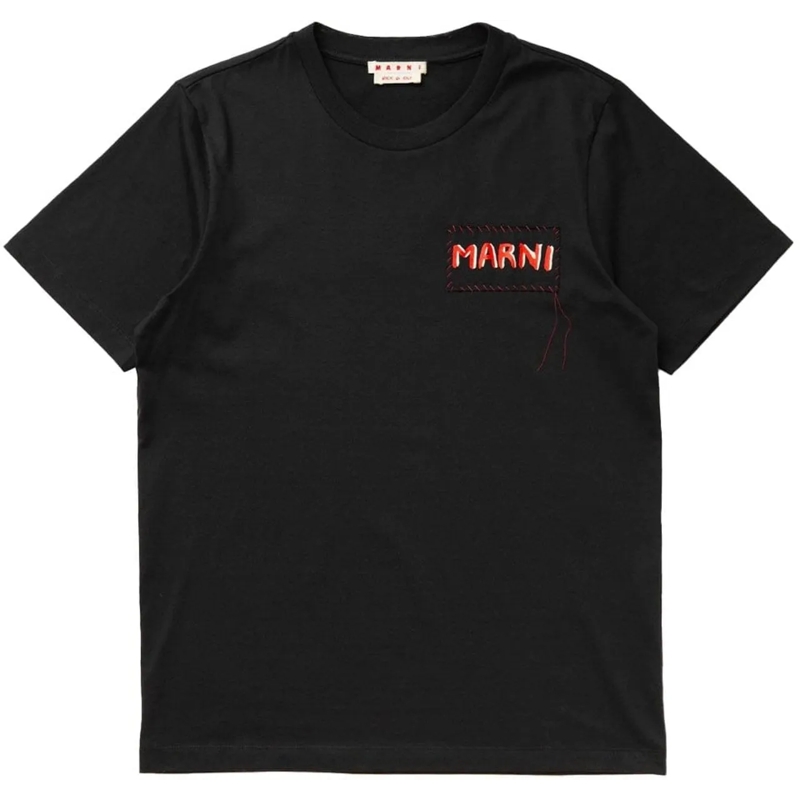 Marni T-shirt Black Cotton T-Shirt Black