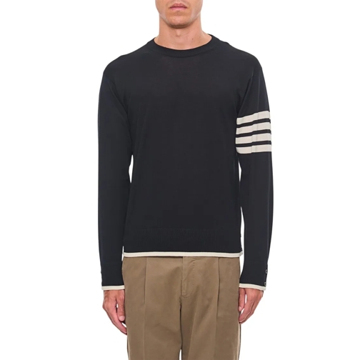 Thom Browne Trui Virgin Wool Pullover Black