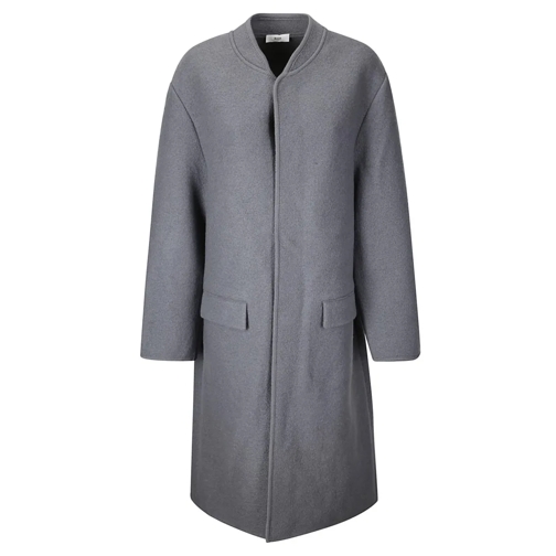 RIER Übergangsmäntel Wool Coat With Hidden Closure Grey